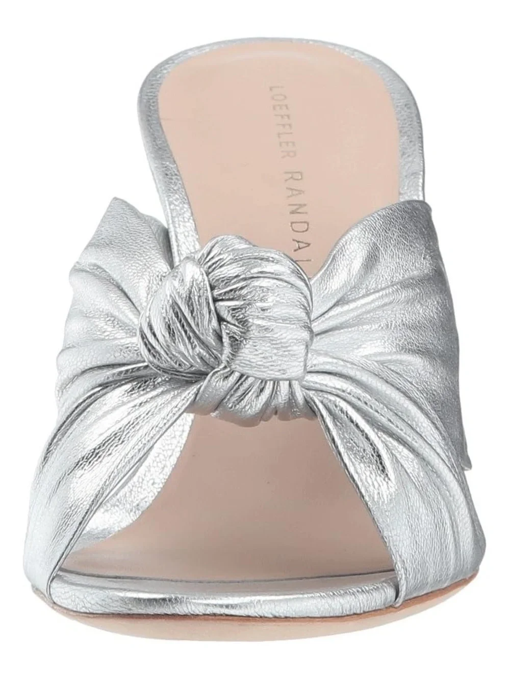 Loeffler Randall Coco Knotted Metallic Leather Mules ASO Sofia Vergara Sz8